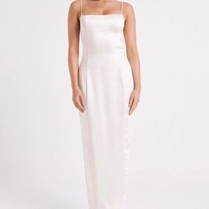Meshki Ivory Satin Maxi Dress